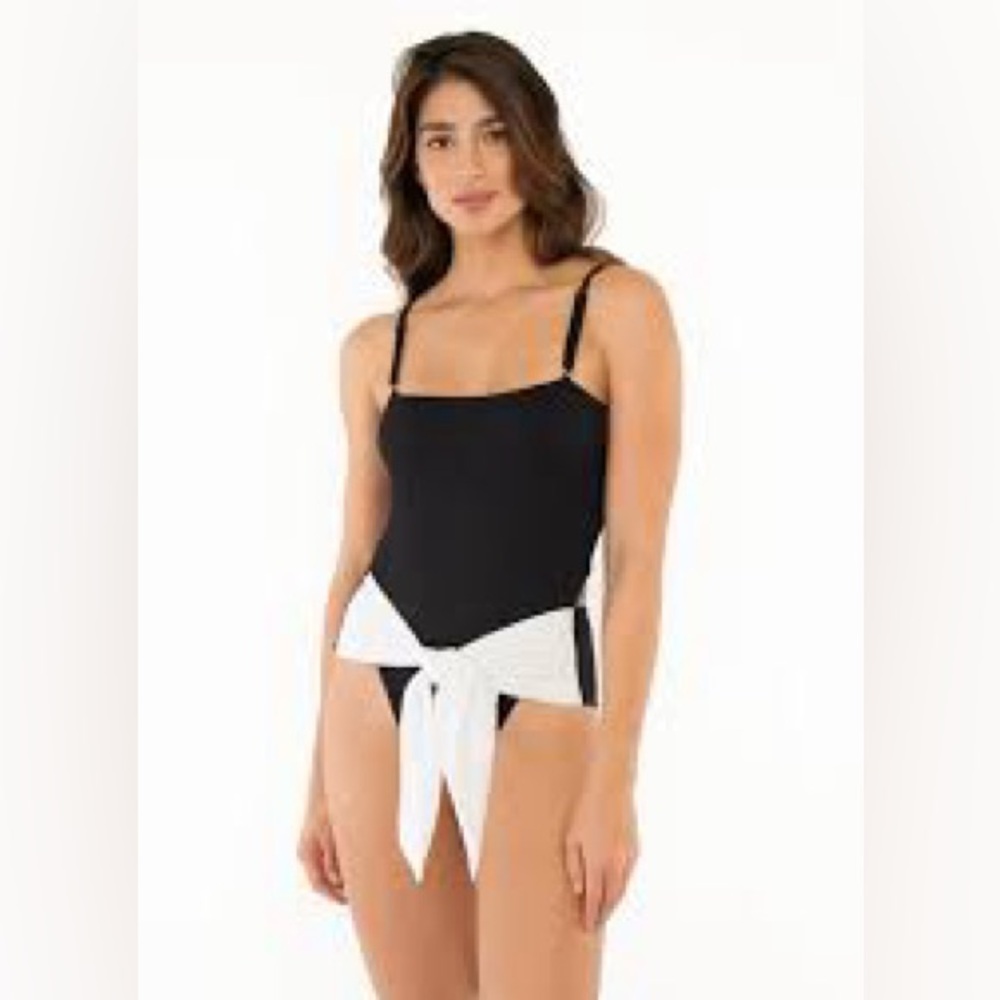 Milonga Black and White Swimsuit‎ size L NWT